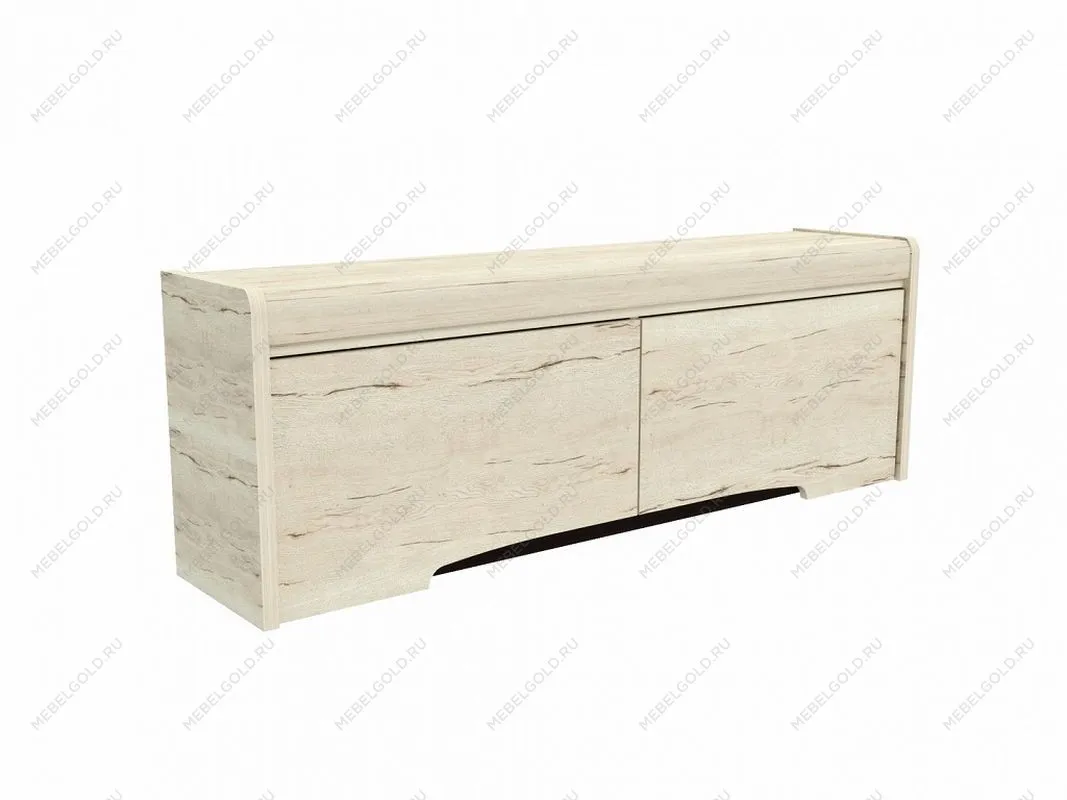 Шкаф-полка М-5 навесная, Мале (1244*279*427) Дуб галифакс белый, 31204