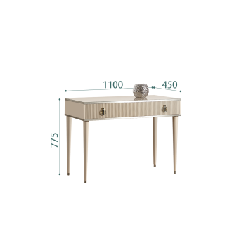 Стол туалетный Римини СОЛО (Ваниль/Серебро) РМСТ-1(s)