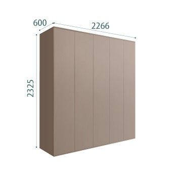 Шкаф 5-ти дверный Bogemia Air (Мокка) БМШ2/5(0)