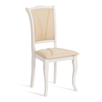 Стул Opera ( OP-SC ), дерево гевея, 45х53х97см, ivory white (слоновая кость 2-5), ткань бежевая (A168B)