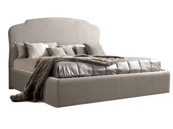 Кровать Римини 1,8 м, с подъемным механизмом (светло-серый), РМКР180-2[3], стеганые царги