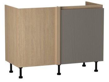 Стол под мойку угловой СМУ-120 правый, Женева (1154*534*870) Дуб Палермо/Серый камень , 22032