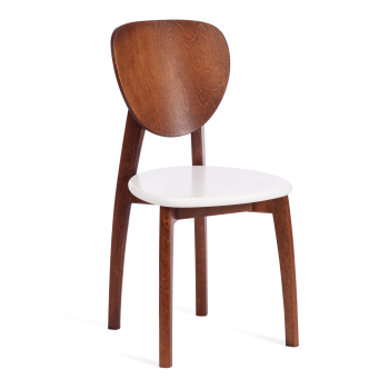 Стул DIAMANTE жесткое сидение, бук, 42 х 42 х 85 см, коричневый / белый
