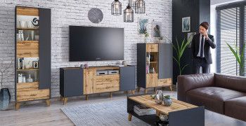 Гостиная Сканди Графит 1