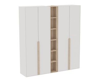 Полка открытая и 2-дверные шкафы с глухими дверями, Аврора, Дуб Мария/Кашемир