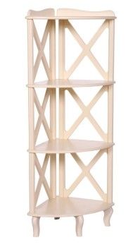 Этажерка-стеллаж угловая Джульетта-3 (дуб шампань)