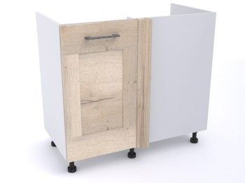 Стол под мойку угловой СМУ-100 левый, Дублин (900*470*820) Дуб галифакс белый, 21614