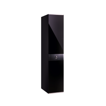 Шкаф 1-но дверный Римини СОЛО (Черный/Серебро) РМШ2/1(s)