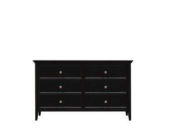 Комод большой 6 ящиков Manhattan (Черный)