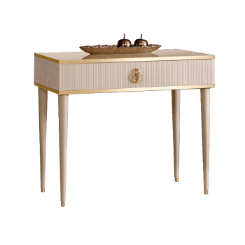 Стол туалетный узкий Римини СОЛО (Латте/Золото) РМСТ-1(s)[9]