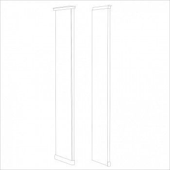 Натали стоевая к шкафу левая белый глянец