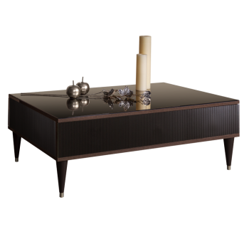 Журнальный столик с ящиком Римини СОЛО (Орех империя/Серебро) РМСТ-2(s)