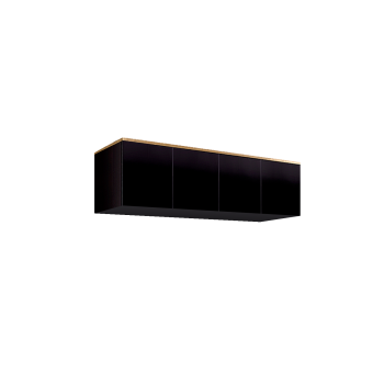 Антресоль для 4-х дверного шкафа Римини (Черный/золото) РМАН-1(4)