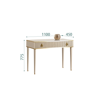 Стол туалетный Римини СОЛО (Ваниль/Золото) РМСТ-1(s)