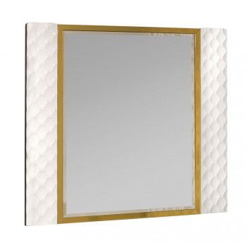 Зеркало Лара ППУ белый глянец