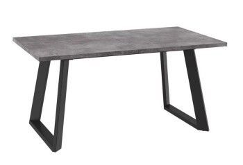 Стол раздвижной Napoli Lux-160 (Дымчатая керамика/Чёрный) 160 (205)х90