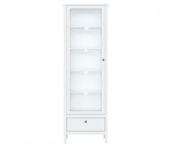 Шкаф-витрина Ева (Хельга) REG1W1S/65 с подсветкой белый