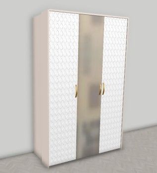 Шкаф Лара 3-дверный белый глянец