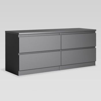 КАСТОР (KULLEN) тумба 4 ящика серая