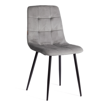 Стул CHILLY (mod. JSC-220), Велюр/металл, 44,5х52,5х88 см, Dark grey (темно-серый) HLR24 / черный