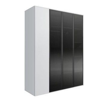 Шкаф 4-х дв. Bogemia Air (Белый/Черный) БМШ2/4(3)