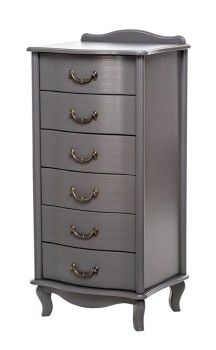 Комод Джульетта узкий 6 ящ. (серый ясень)