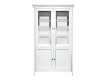 Витрина 2 дверная с зеркалом Manhattan (Белый)