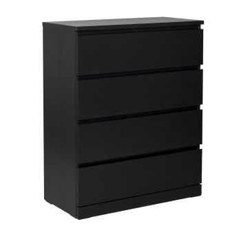 МАЛЬМ / VARMA Комод ИКЕА / IKEA 4, 80x100x40, шпон, черный