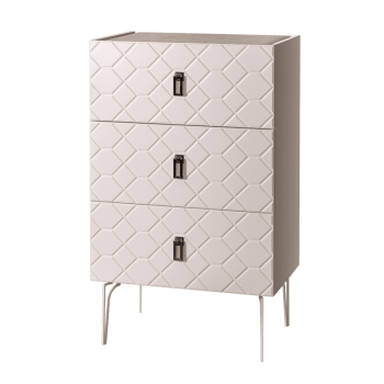 Комод Bogemia Farfalle (Слоновая кость) (Novabuk/Черный) БМКМ-1(Fa)