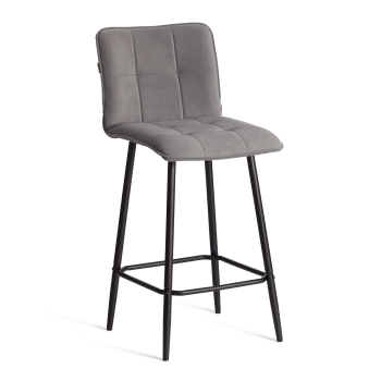 Полубарный стул Bari/Бари, велюр, серый, 29, 42х55х99 см