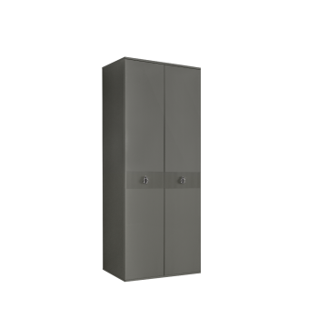 Шкаф 2-х дверный Римини СОЛО (Серый/Серебро) РМШ2/2(s)