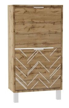 Тумба для обуви Хигс (Дуб вотан/Белый)