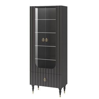 Шкаф комбинированный Лоренсо Графит МН-043-25