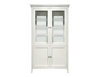 Витрина 2 дверная с зеркалом Manhattan (Молочный)