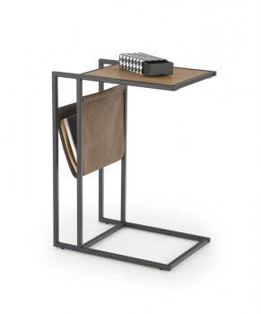 Стол журнальный Halmar COMPACT (дуб золотой/черный)