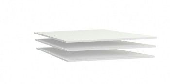 Дополнительные полки в 2-х дверный шкаф, Денвер (1068*495*16) Белый, 11715