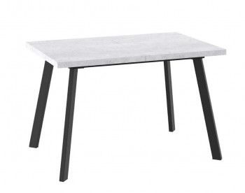 Стол БОРГ-120(160)х80 раздвижной, Серый сланец/Черный