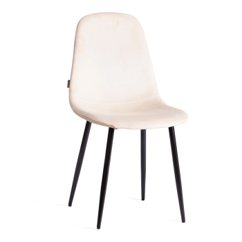 Стул BREEZE (mod. JSC-58), Велюр/металл, 44 х 53 х 86 см, beige (бежевый) HLR2 / черный