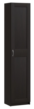 Шкаф Макс, 1 дверь, 50х38х233 см, черно-коричневый, дуб венге