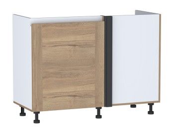 Стол под мойку угловой СМУ-120 левый, Сити (1100*470*820) Дуб Галифакс натуральный, 20842