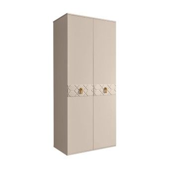 Шкаф 2-х дверный Bogemia Farfalle (Ваниль/Золото) БМШ2/2(Fa)