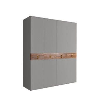 Шкаф 4-х дв. Bogemia Wood Fa (Серый/Золото) БМШ2/4(Wo)