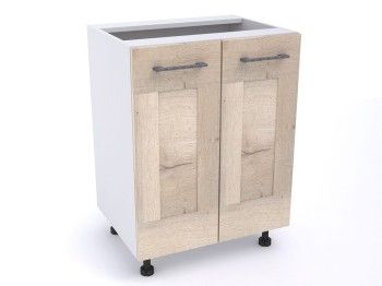 Стол С-60 2-х дверный, Дублин (600*470*820) Дуб галифакс белый, 21606