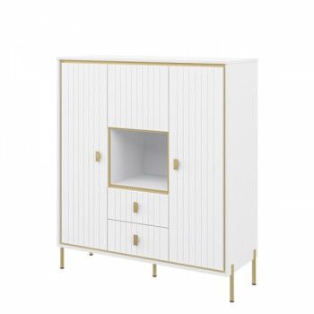 Шкаф комбинированный Люксор MH-042-03 белый глянец