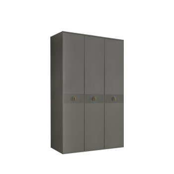 Шкаф 3-х дверный Римини СОЛО (Серый/Золото) РМШ2/3(s)