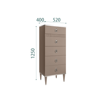 Шкаф 4-х дверный с ящиками Римини СОЛО (Серый/Золото) РМШ2/41(s)