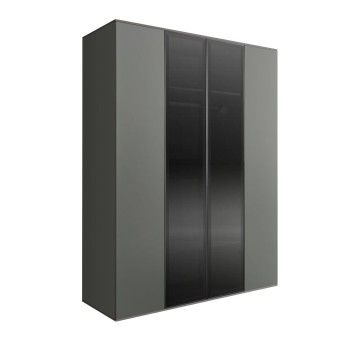 Шкаф 4-х дв. Bogemia Air (Серый/Черный) БМШ2/4(2)