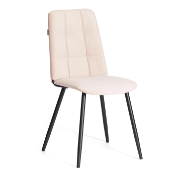 Стул обеденный Asti, TREND, велюр, бежевый/черный, 7, 50х55х93