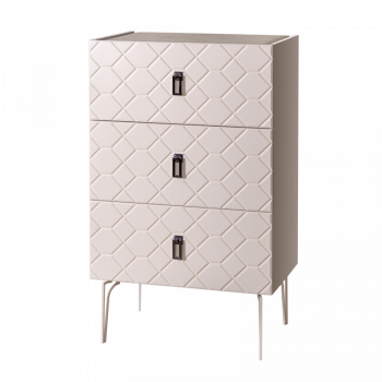 Лобня - Комод Bogemia-Farfalle (Слоновая кость) (Lakobel/Черный) БМКМ-1(Fa)