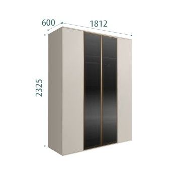 Шкаф 4-х дв. Bogemia Air (Шелк/Золото) БМШ2/4(2)